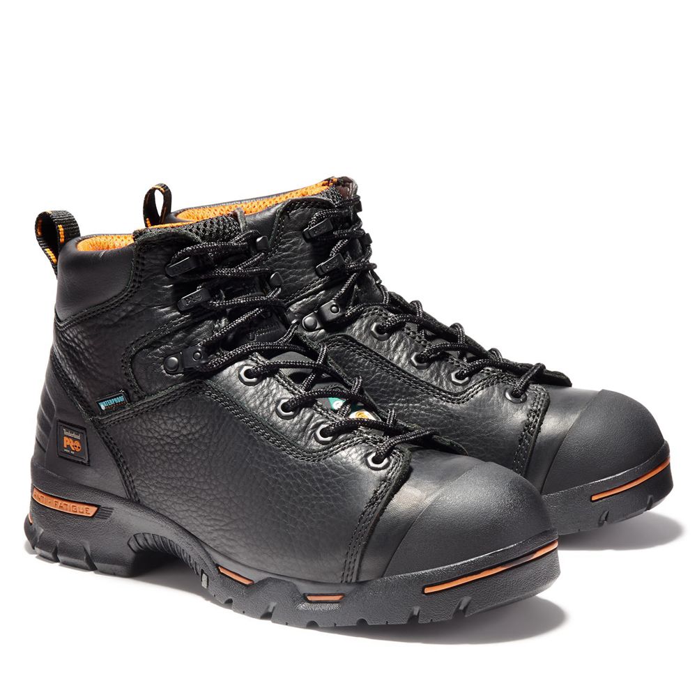 Bocanci De Muncă Timberland Barbati Negrii - Pro® Endurance 6\" Steel Toe - Romania - EQHZWL594